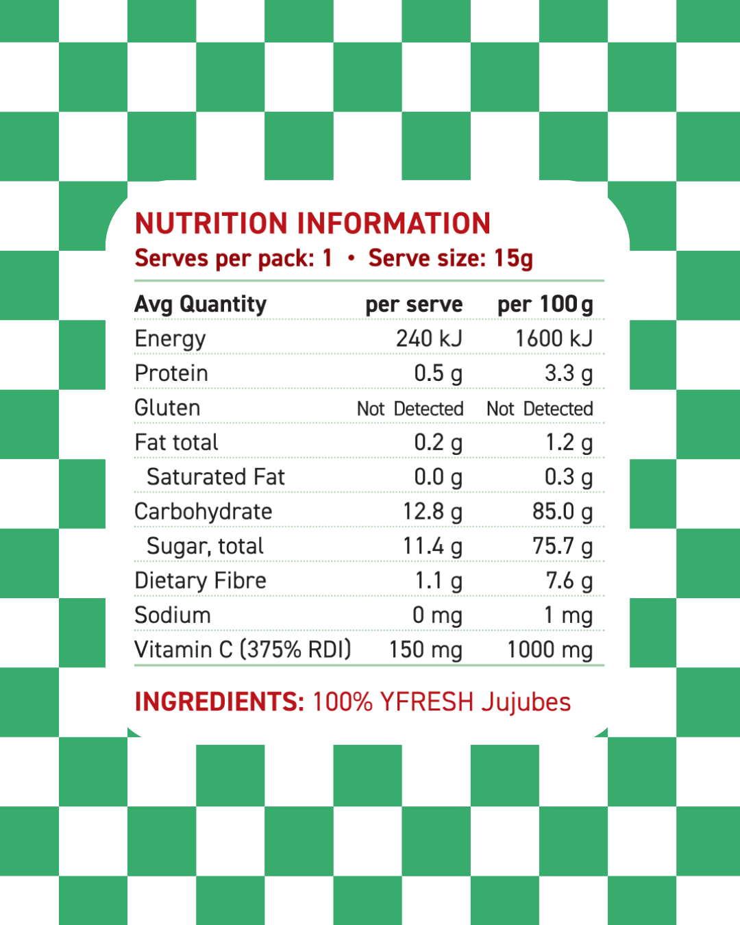 JUJUBENATE FREEZE DRIED JUJUBE CHIPS