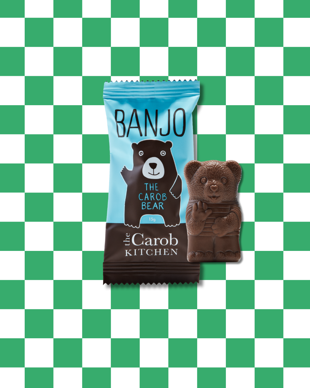 BANJO CAROB MILK CHOCOLATE BEAR
